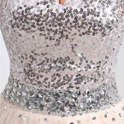 2015 Women's Long Sequins Prom Formal..